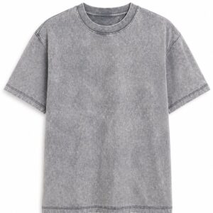 ultra heavy washed grey t shirt