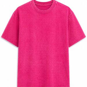ultra heavy washed pink t shirt
